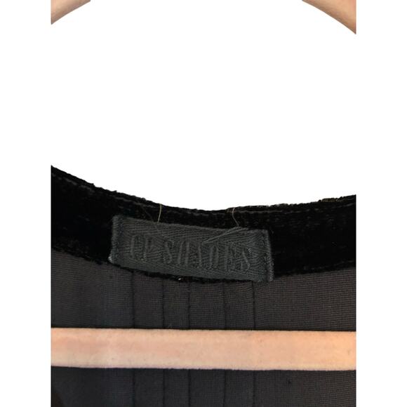 CP Shades Black Crushed Velvet Silk Blend Tunic Dress S Romantic Goth Romantic - Picture 2 of 4